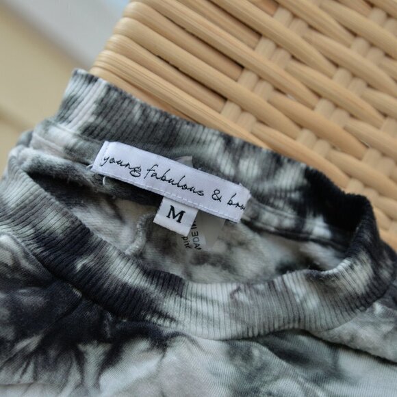 Young Fabulous and Broke Tie Dye Cropped Crewneck Top Sz M - Picture 5 of 7